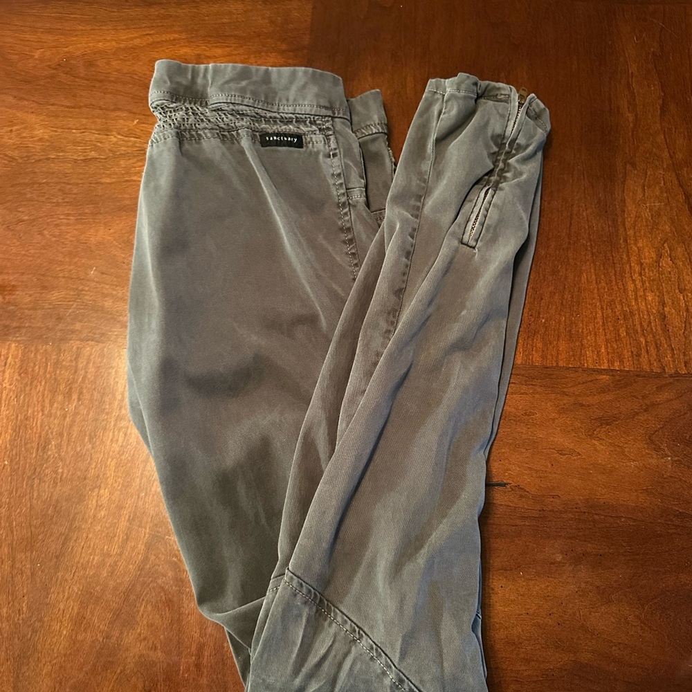 Sanctuary Clothing Charcoal Gray pants ankle zippers grey size 27